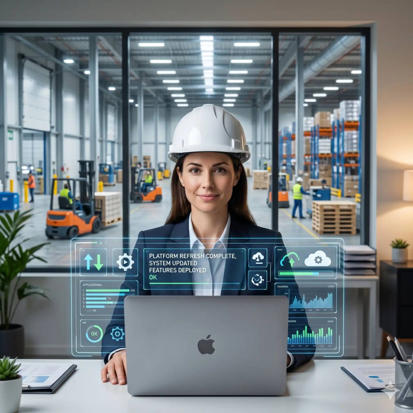Spark platform update notification on dashboard showing new features